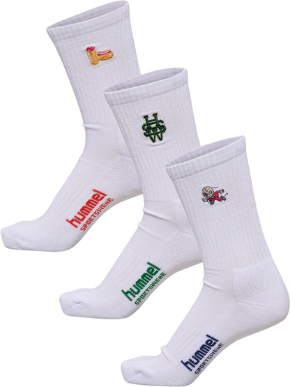 HUMMEL 3-PACK SOCKS EMBROIDERY