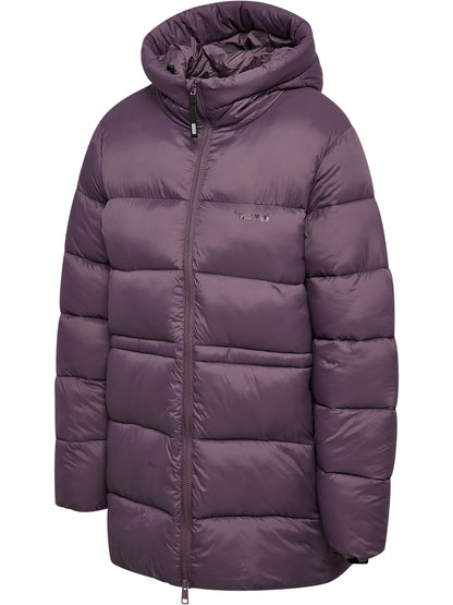 hmlMID LENGHT W PUFFER JACKET – BLACK PLUM