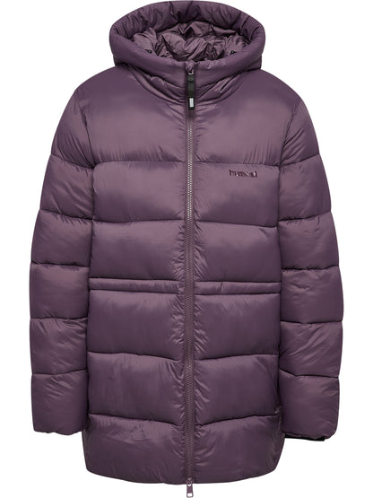 hmlMID LENGHT W PUFFER JACKET – BLACK PLUM