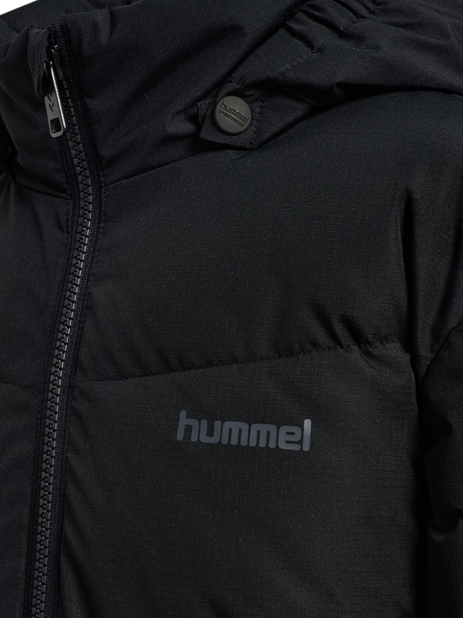 hmlJR PUFFER LONG JACKET – BLACK